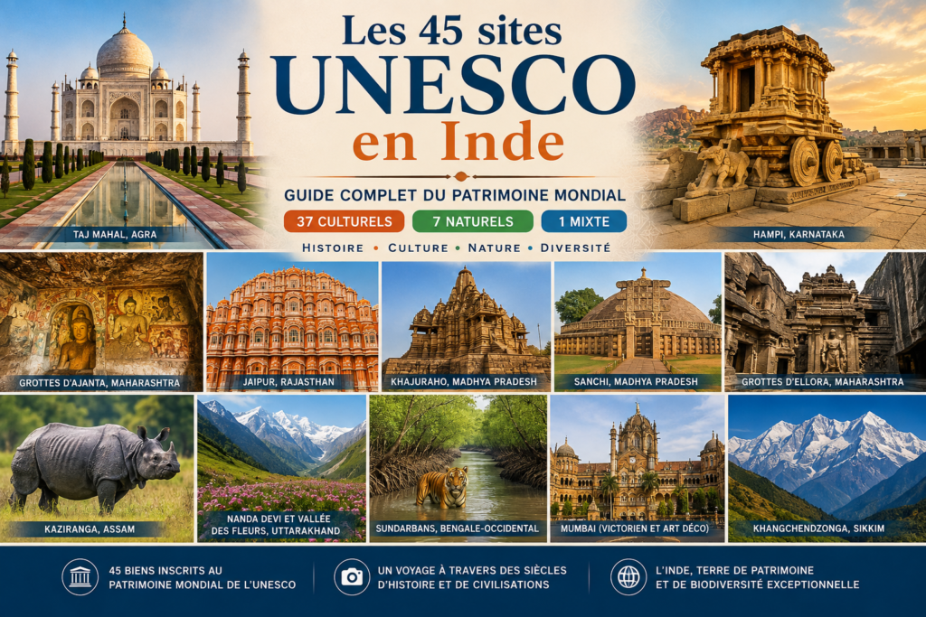 Sites UNESCO en Inde et patrimoine mondial